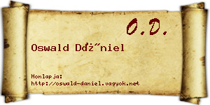 Oswald Dániel névjegykártya