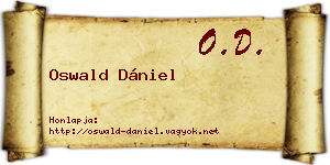 Oswald Dániel névjegykártya